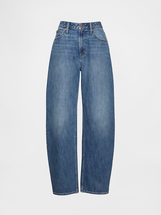 Image number 8 showing, Curvy High Rise Barrel Jeans