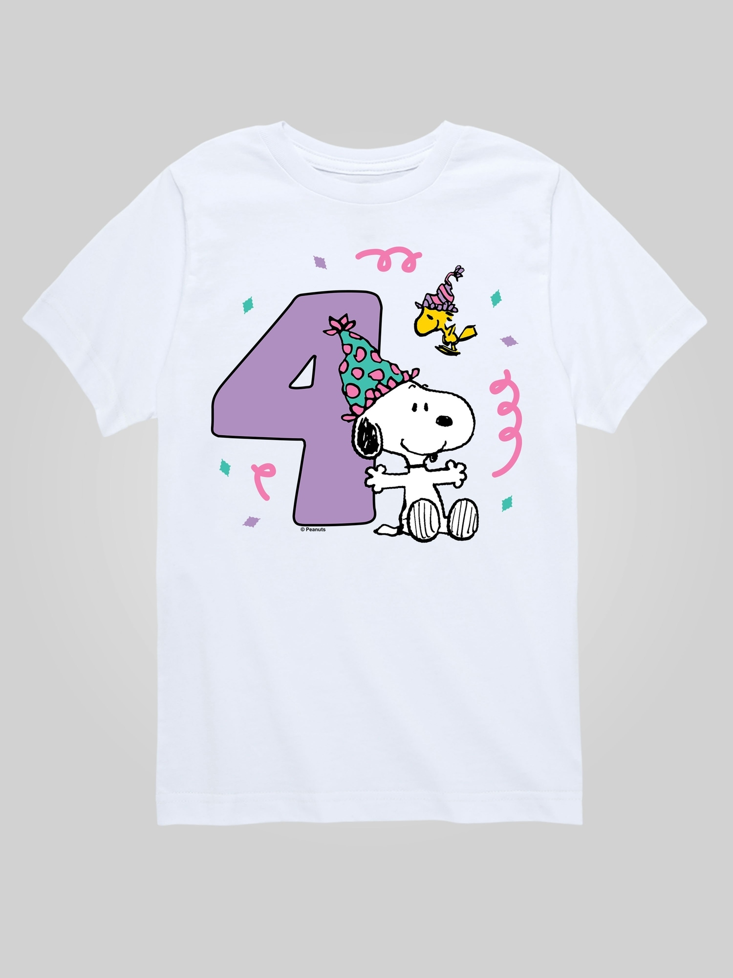 Toddler Peanuts 4th Birthday Short Sleeve Graphic T-Shirt