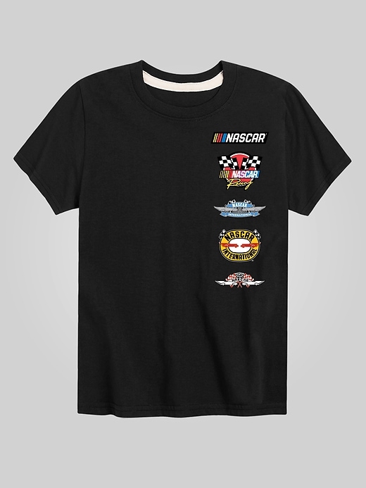 Image number 1 showing, Kids NASCAR Historical Logos Stacked Short Sleeve Graphic Tee