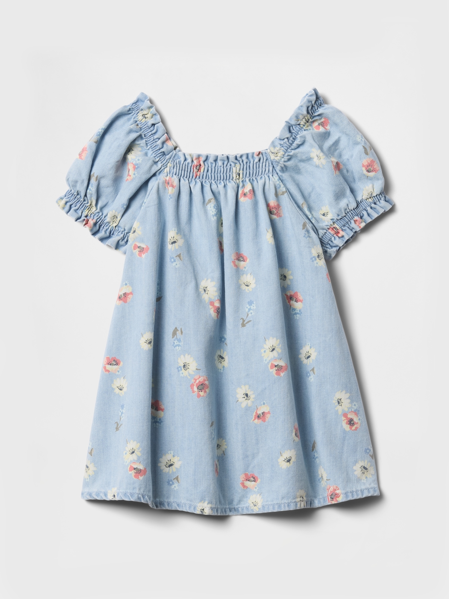 Baby Floral Denim Dress