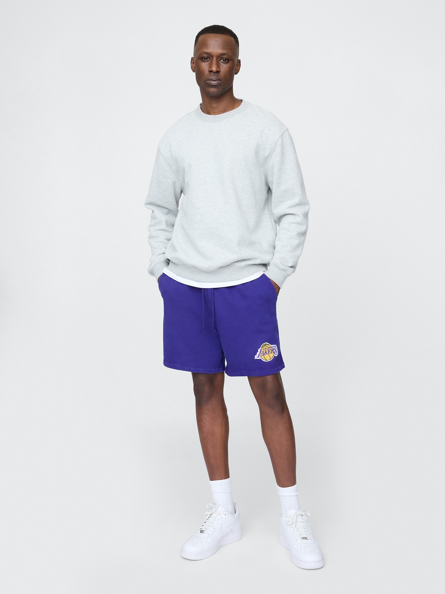 NBA Los Angeles Lakers Logo Heavyweight Sweat Shorts