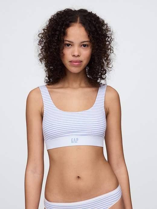 Image number 1 showing, Organic Stretch Cotton Gap Logo Bralette