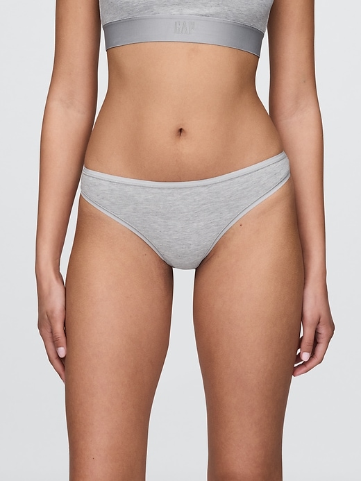 Image number 1 showing, Organic Stretch Cotton Thong