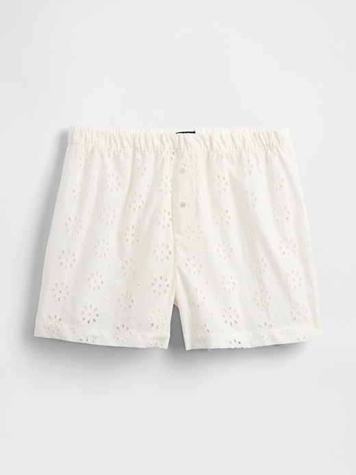 Image number 3 showing, Eyelet Poplin PJ Boxer Shorts