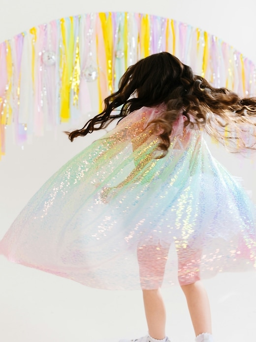 Image number 2 showing, Sweet Wink Rainbow Sequin Cape