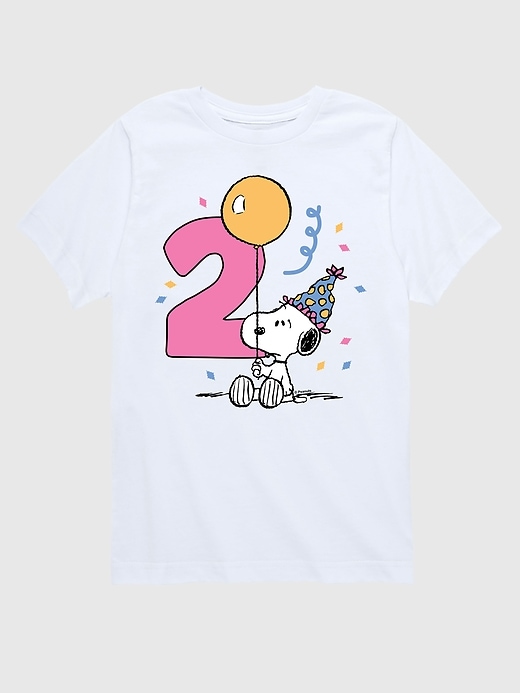 Image number 1 showing, Toddler Peanuts 2nd Birthday Short Sleeve Graphic Tee