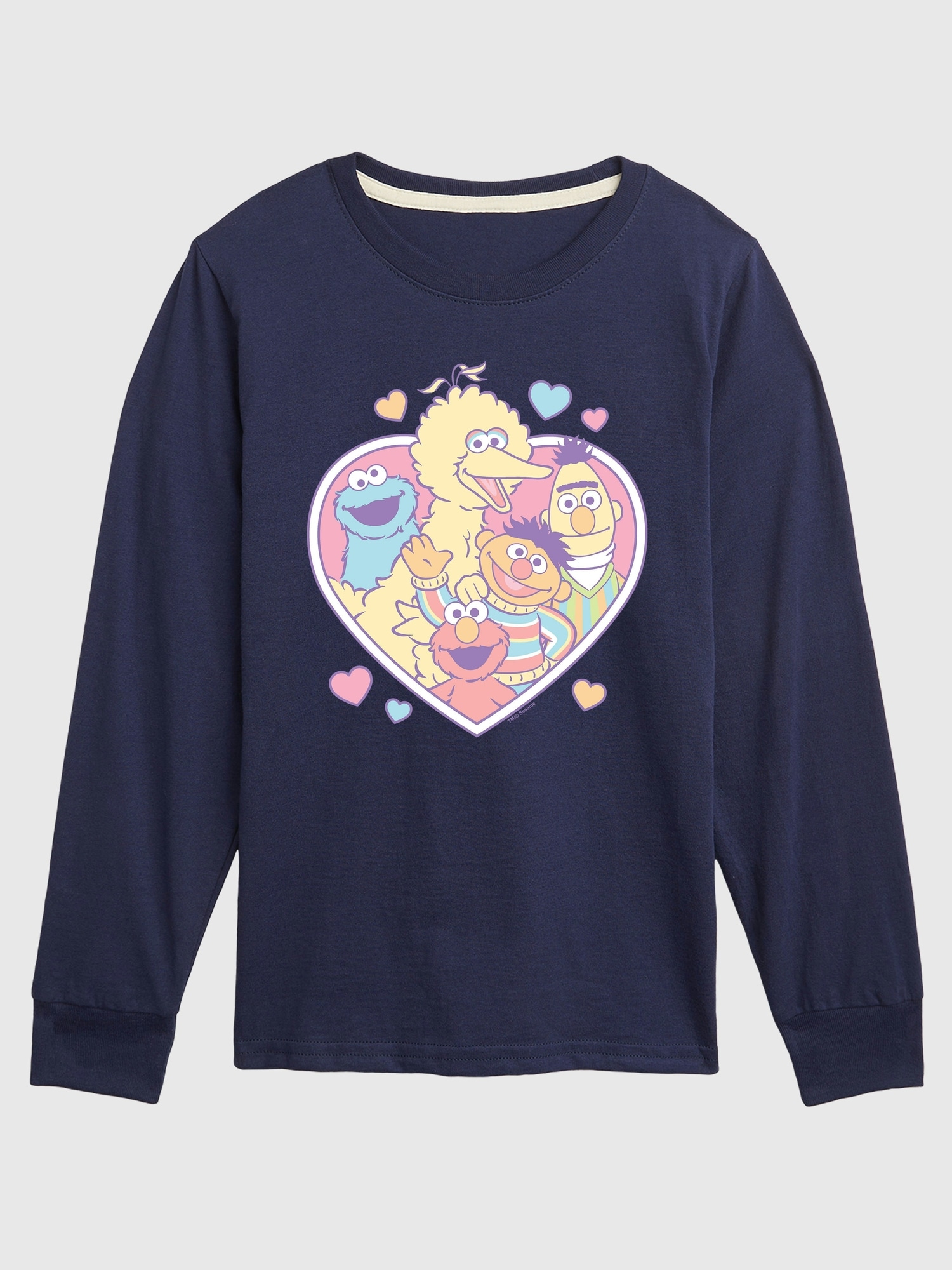 Toddler Sesame Street Group Heart Long Sleeve Graphic Tee