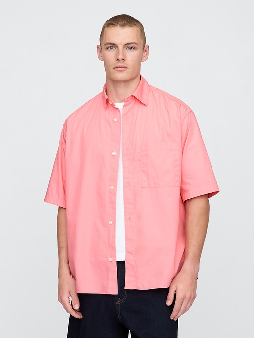 Image number 1 showing, Organic Cotton Oversized Poplin Shirt