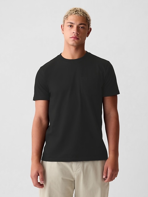 Image number 1 showing, Adult Organic Cotton Pocket T-Shirt