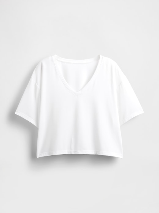 Image number 4 showing, GapFit Breathe V-Neck Crop T-Shirt